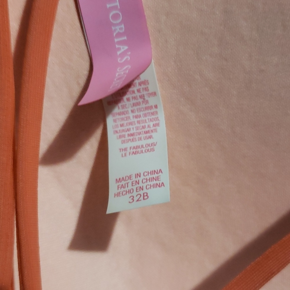 VICTORIAS SECRET WOMEN'S CORAL STRAPPY BIKINI TOP - Picture 4 of 8
